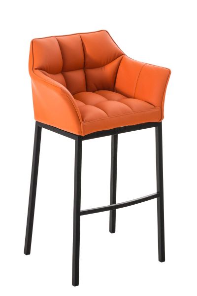 Barhocker Damaso B mit 4-Fuß Gestell, orange