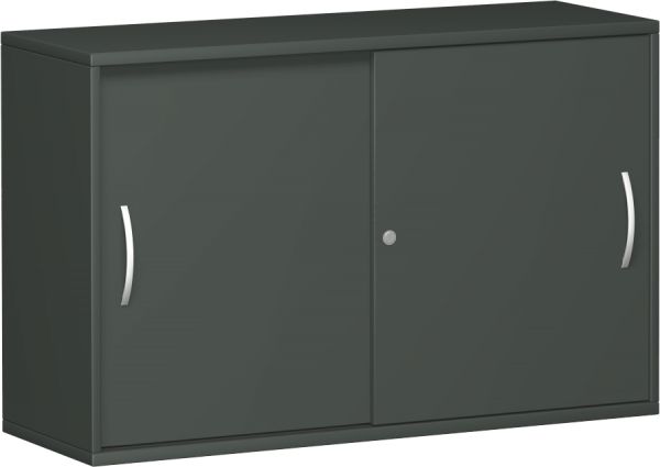 Anstell-Schiebetürenschrank mit Mittelseite, 120x42x72cm, Graphit