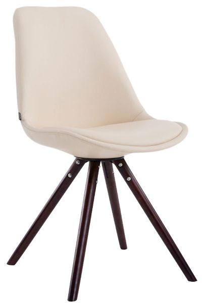 Besucherstuhl Laval Cappuccino Rund, creme