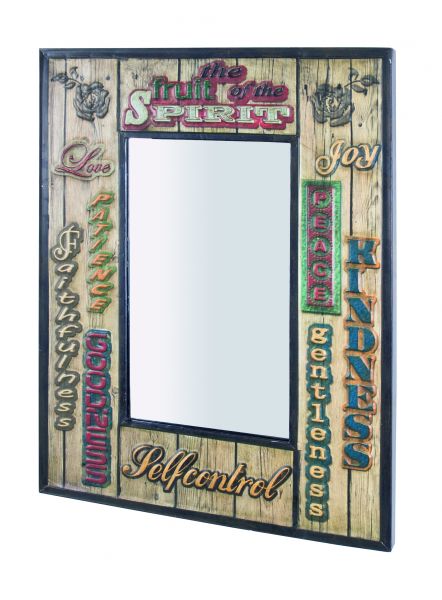 Wandspiegel, vintage, Metall, 52x3x70cm