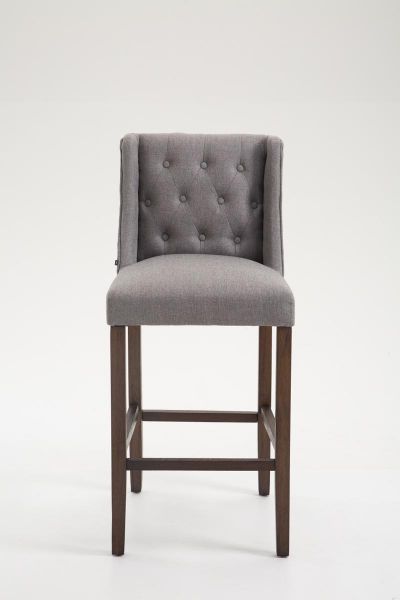 Barhocker Cassandra Stoff Antik-dunkel, hellgrau