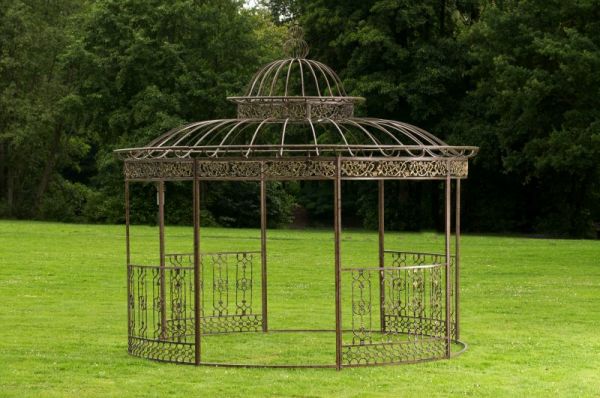 Luxus Pavillon Romantik rund 350 cm, bronze