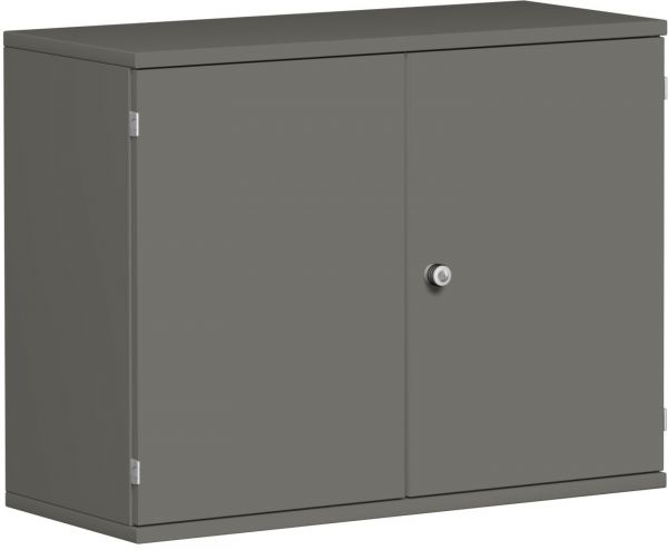 Flügeltürenschrank, 100x42x77cm, Graphit