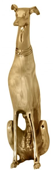 Windhund Dekoration, Aluminium, Gold