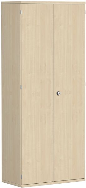 Flügeltürenschrank, 4 Dekor-Einlegeböden, 100x42x192cm, Ahorn