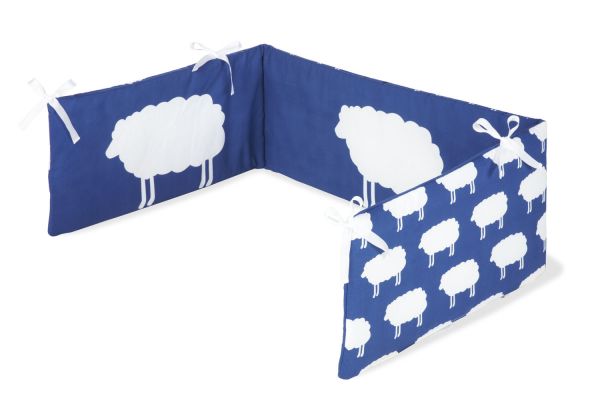 Nestchen für Kinderbetten 'Happy Sheep', blau