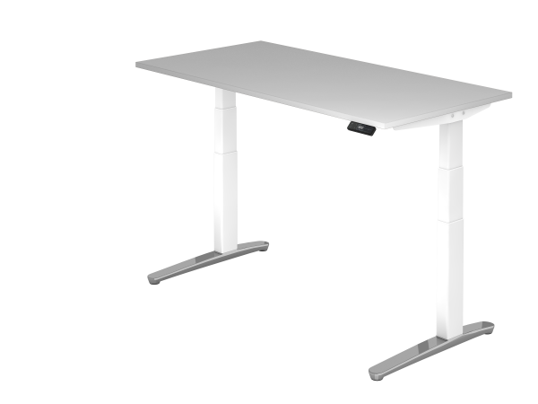 Sitz-Steh-Schreibtisch elektrisch 160x80cm Graphit Weiß