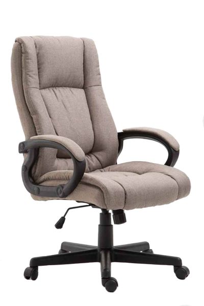 Bürostuhl XL Sparta Stoff, Taupe