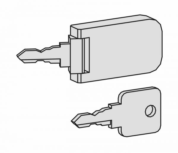 Ersatzschlüssel bestehend aus 1 starren Schlüssel und 1 Kippschlüssel