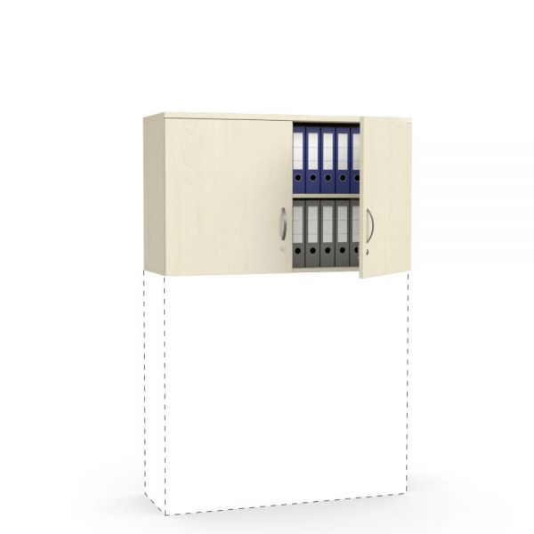 Flügeltüren-Aufsatzschrank MULTI M 120x71x42 cm, Ahorn