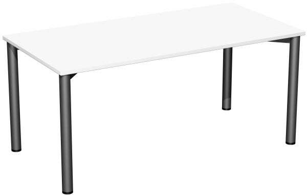 Schreibtisch, 160x80cm, Weiß / Anthrazit