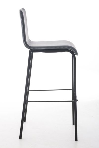 Barhocker Avola Leder Flach B78, grau