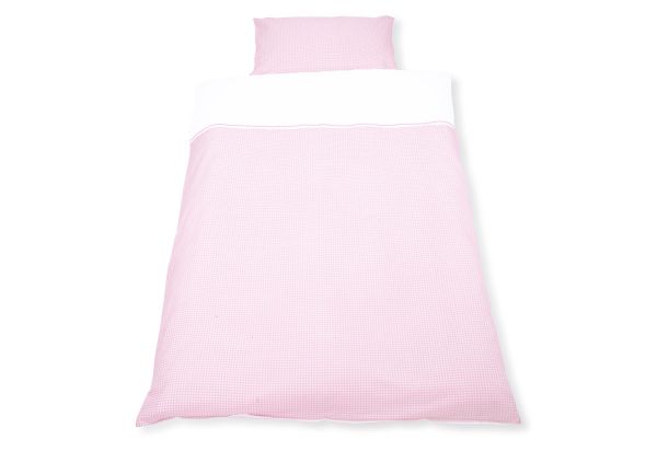 Wendebettwäsche für Kinderbetten 'Vichy-Karo', rosa, 2-tlg.