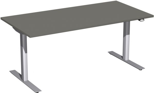 Elektro-Hubtisch, höhenverstellbar, 160x80cm, Graphit / Silber