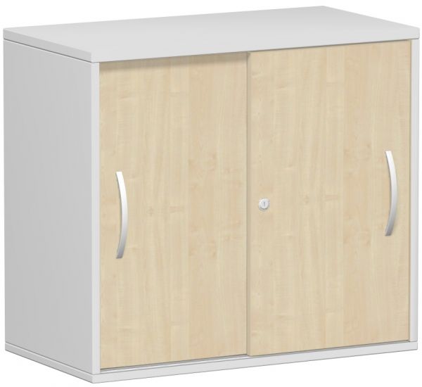 Anstell-Schiebetürenschrank Oberboden 25 mm, 80x42x72cm, Ahorn Lichtgrau