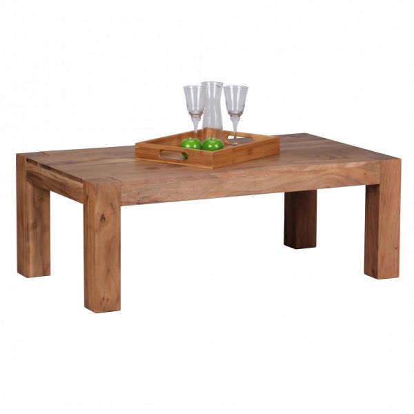 Couchtisch, Wohnzimmer-Tisch, Massiv-Holz, Akazie, 110 cm breit