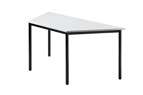 Besprechungstisch Trapez DRTR 160x69cm Grau 4-Fuß Gestellfarbe: Schwarz