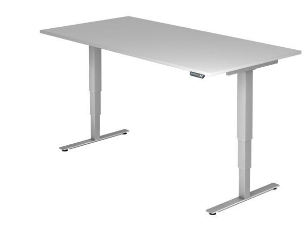 Sitz-Steh-Schreibtisch elektrisch 200x100cm Grau