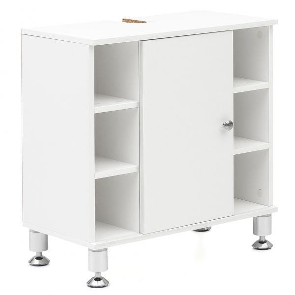 Waschbeckenunterschrank Badschrank mit Tür 60 x 64 x 32 cm Weiß