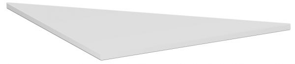Verkettungsplatte Dreieck 90° inkl. Verkettungsmaterial, 80x80cm, Lichtgrau