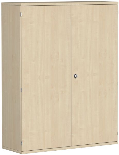 Flügeltürenschrank, 3 Dekor-Einlegeböden, 120x42x154cm, Ahorn