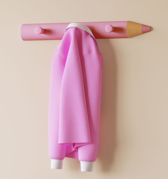 Bleistift Garderobe "Stifto" - Pink