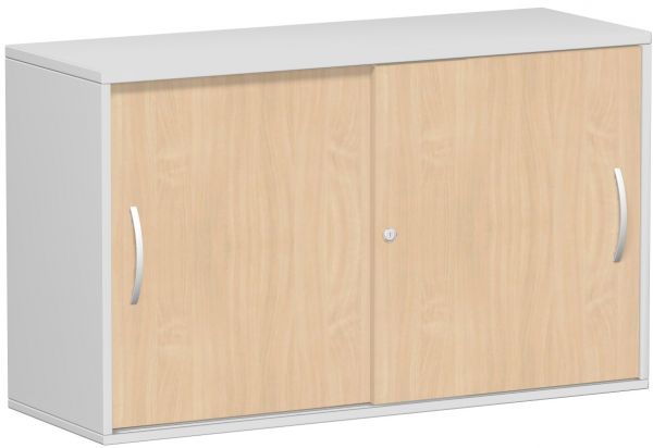 Anstell-Schiebetürenschrank Oberboden 25 mm, 120x42x72cm, Buche Lichtgrau