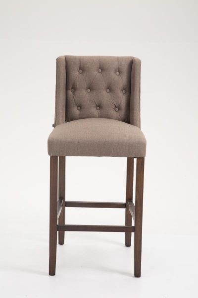 Barhocker Cassandra Stoff Antik-dunkel, taupe