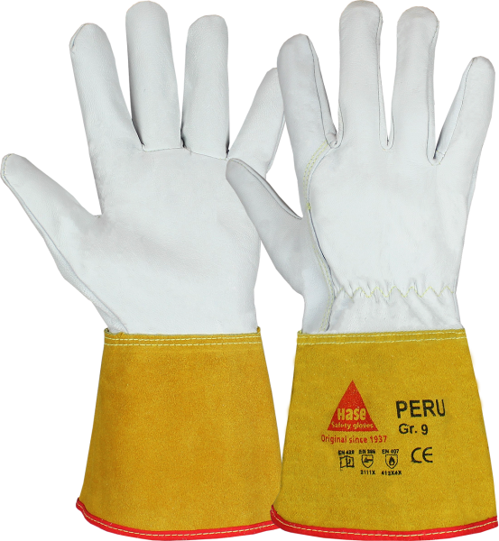 10 Paar - PERU, 5 Finger -Sicherheitshandschuhe für Schweisser