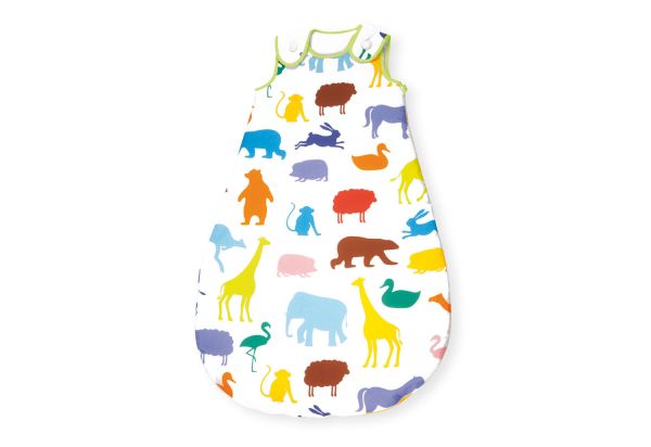 Schlafsack 'Happy Zoo', Winter, 90 cm, blau