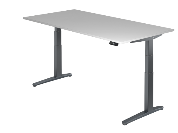 Sitz-Steh-Schreibtisch elektrisch 200x100cm Graphit Graphit