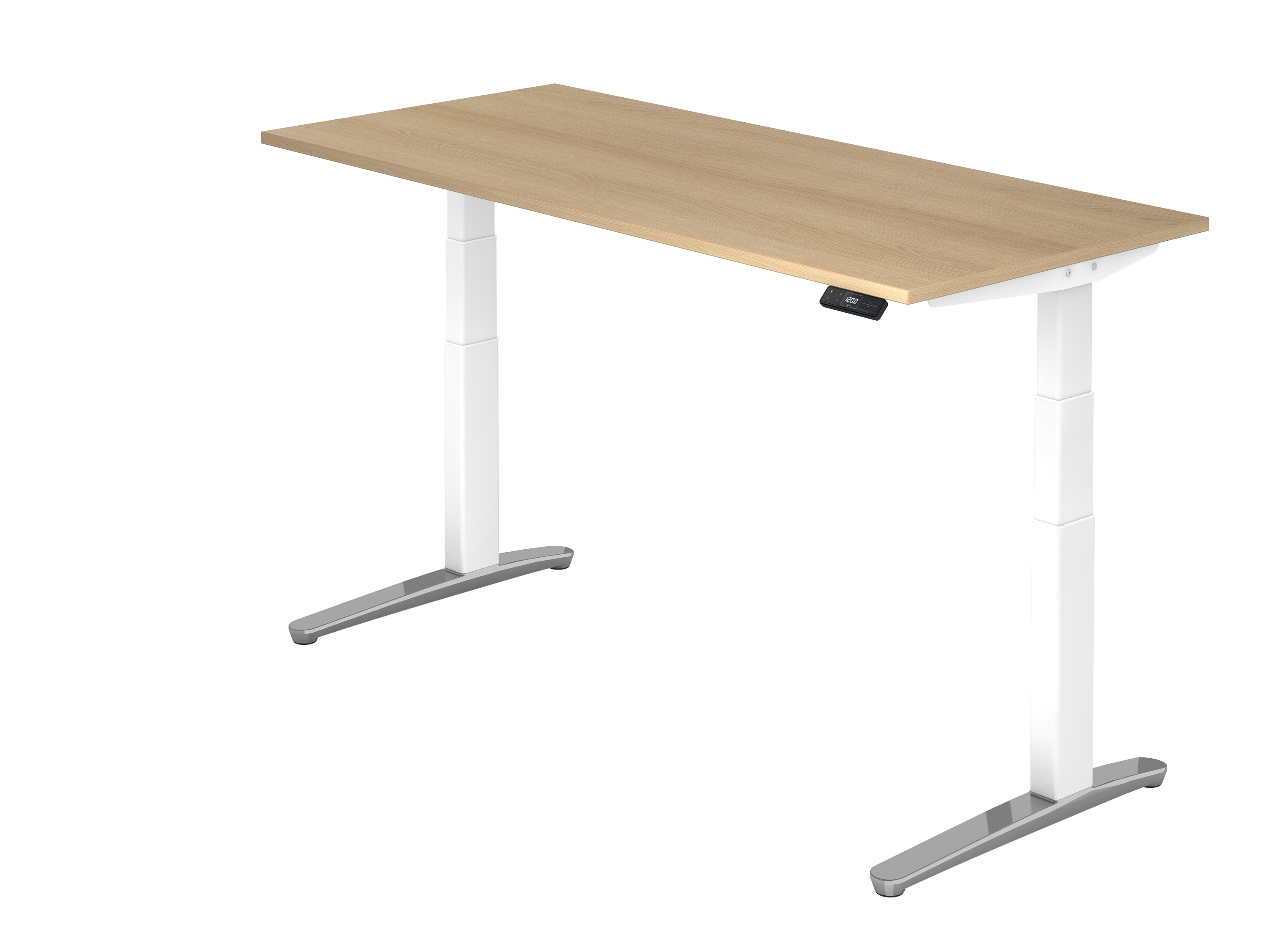 Hammerbacher, SitzStehSchreibtisch elektrisch 180x80cm Eiche Weiß