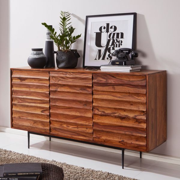 Sideboard WL5.635 Sheesham Massivholz 150x81x41 cm Landhaus Kommode