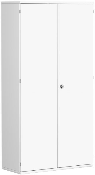 Garderobenschrank mit ausziehbarem Garderobenhalter, 100x42x192cm, Weiß